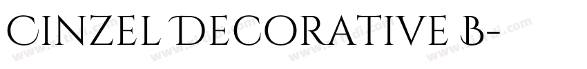Cinzel Decorative B字体转换